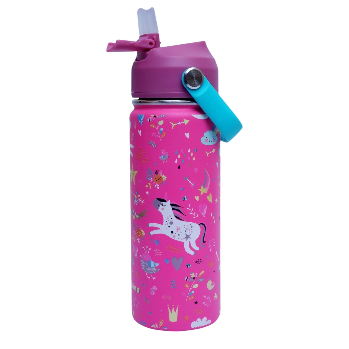 Unicorn & Rainbow Insulated Stainless Steel Drink Bottle 550 ML