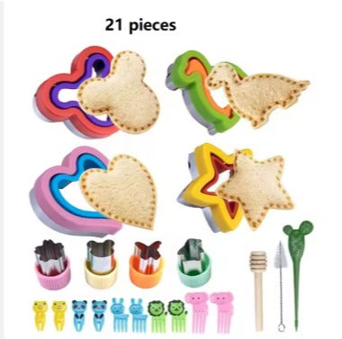 Sandwich and Fruit / Veggie Cutter Set (21 Pieces)