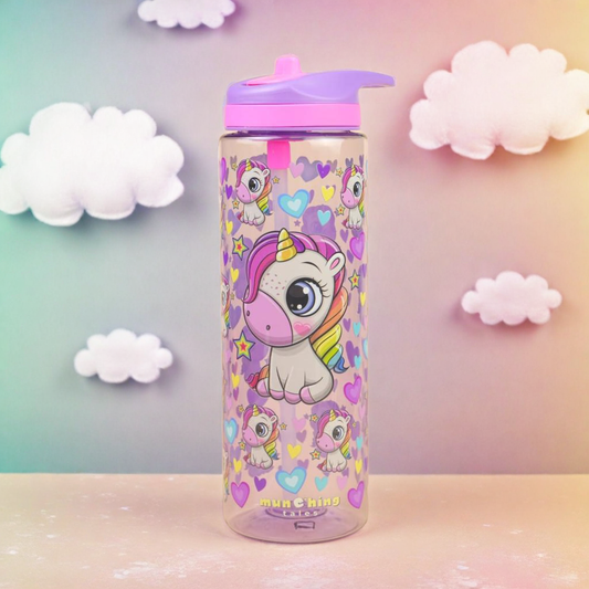 Tritan Water Bottle Purple Unicorn - (700 mL)