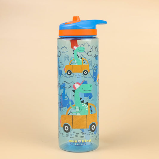 Tritan Water Bottle Dino on Car - (700 mL)