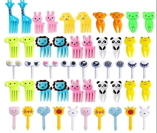 Set of Animal and Eye Forks (60 Pieces)