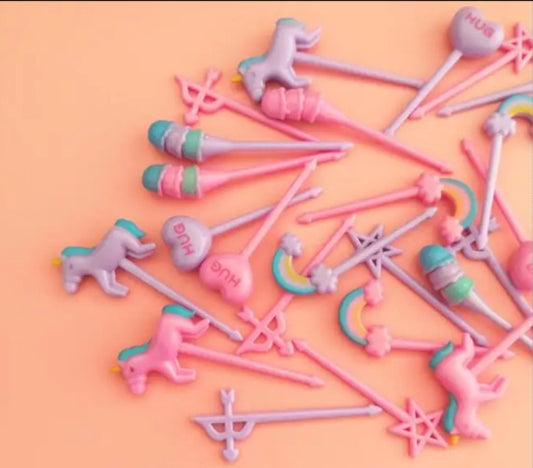 Fruit Picks Unicorn (6 Pieces)