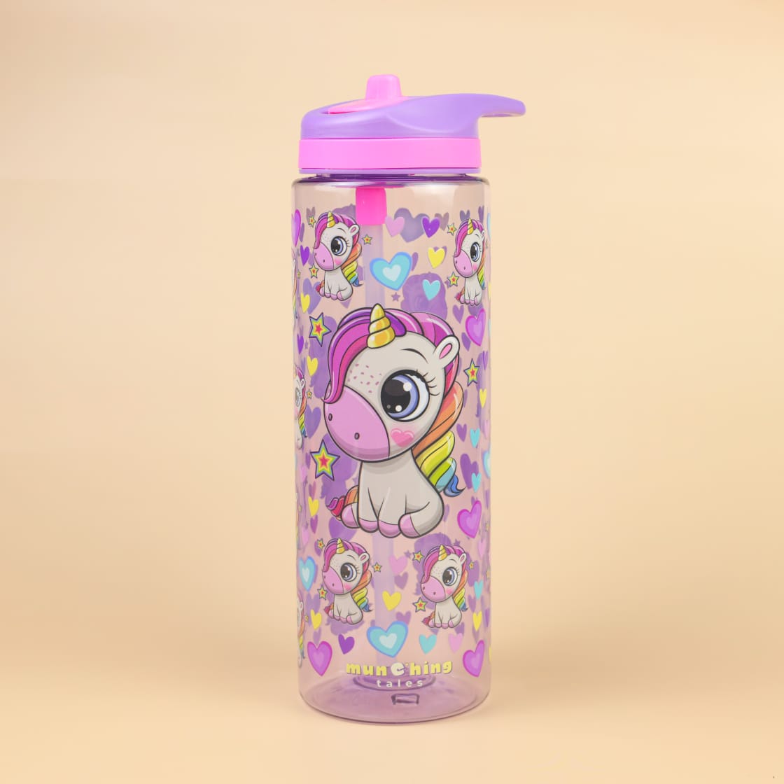 Tritan Water Bottle Purple Unicorn - (700 mL)