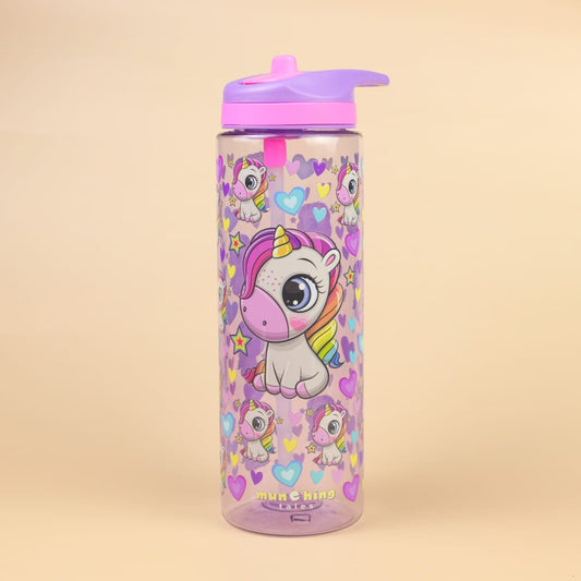 Tritan Water Bottle Purple Unicorn - (700 mL)