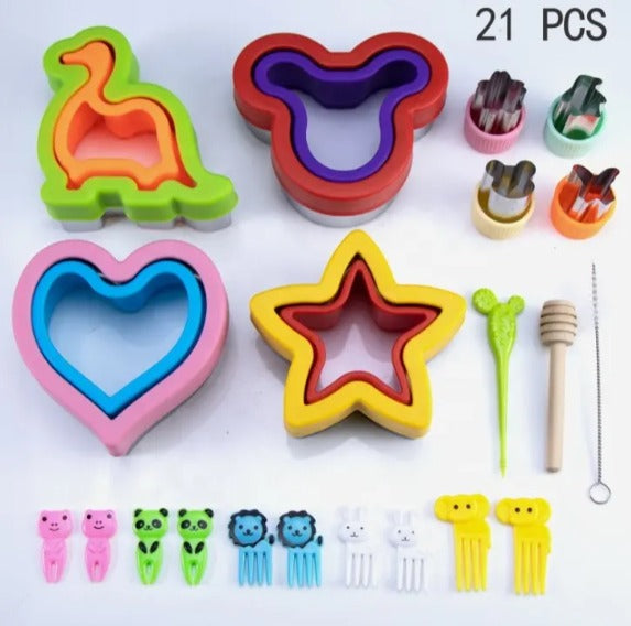 Sandwich and Fruit / Veggie Cutter Set (21 Pieces)
