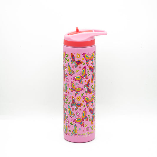 Insulated SS Water Bottle - Butterflies (550 mL)