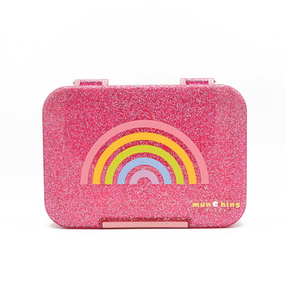 Leakproof Bento Box – Glitter Rainbow Pink (Medium)