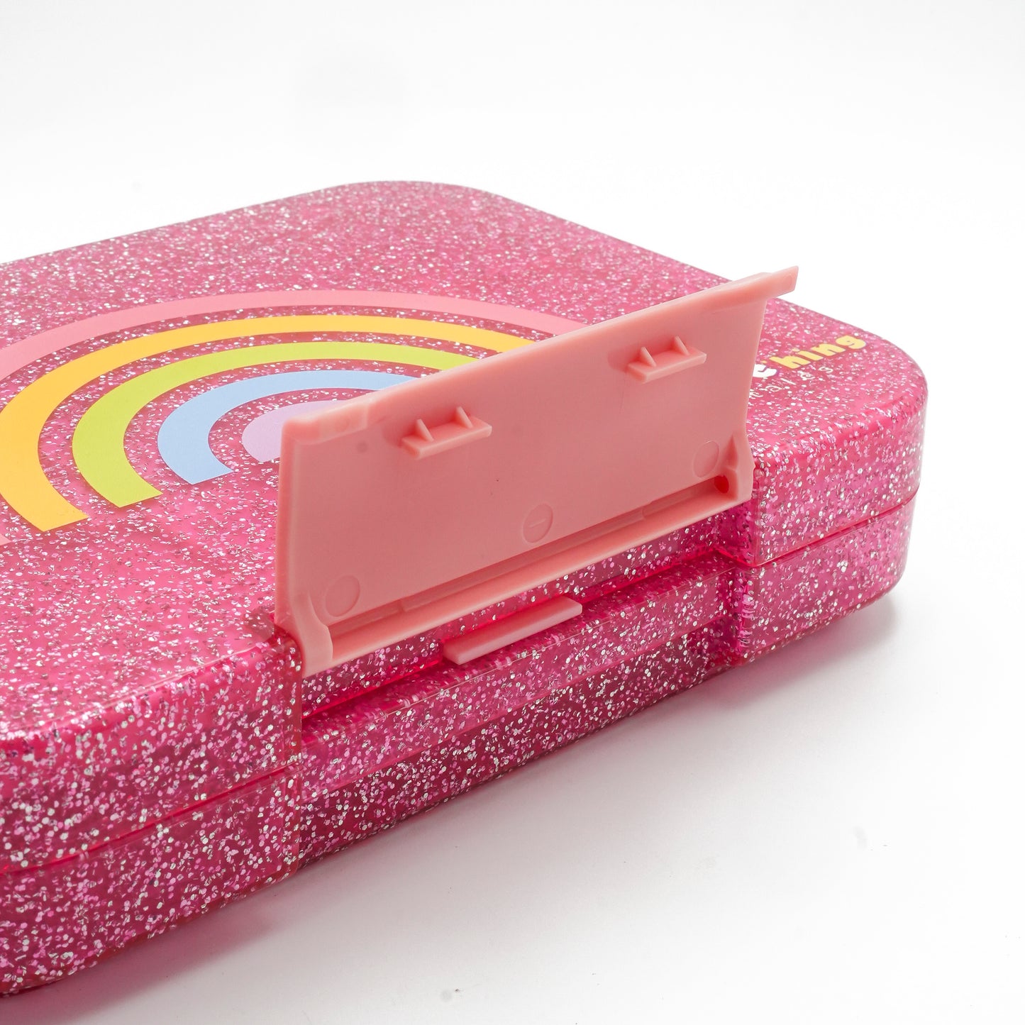 Leakproof Bento Box – Glitter Rainbow Pink (Medium)