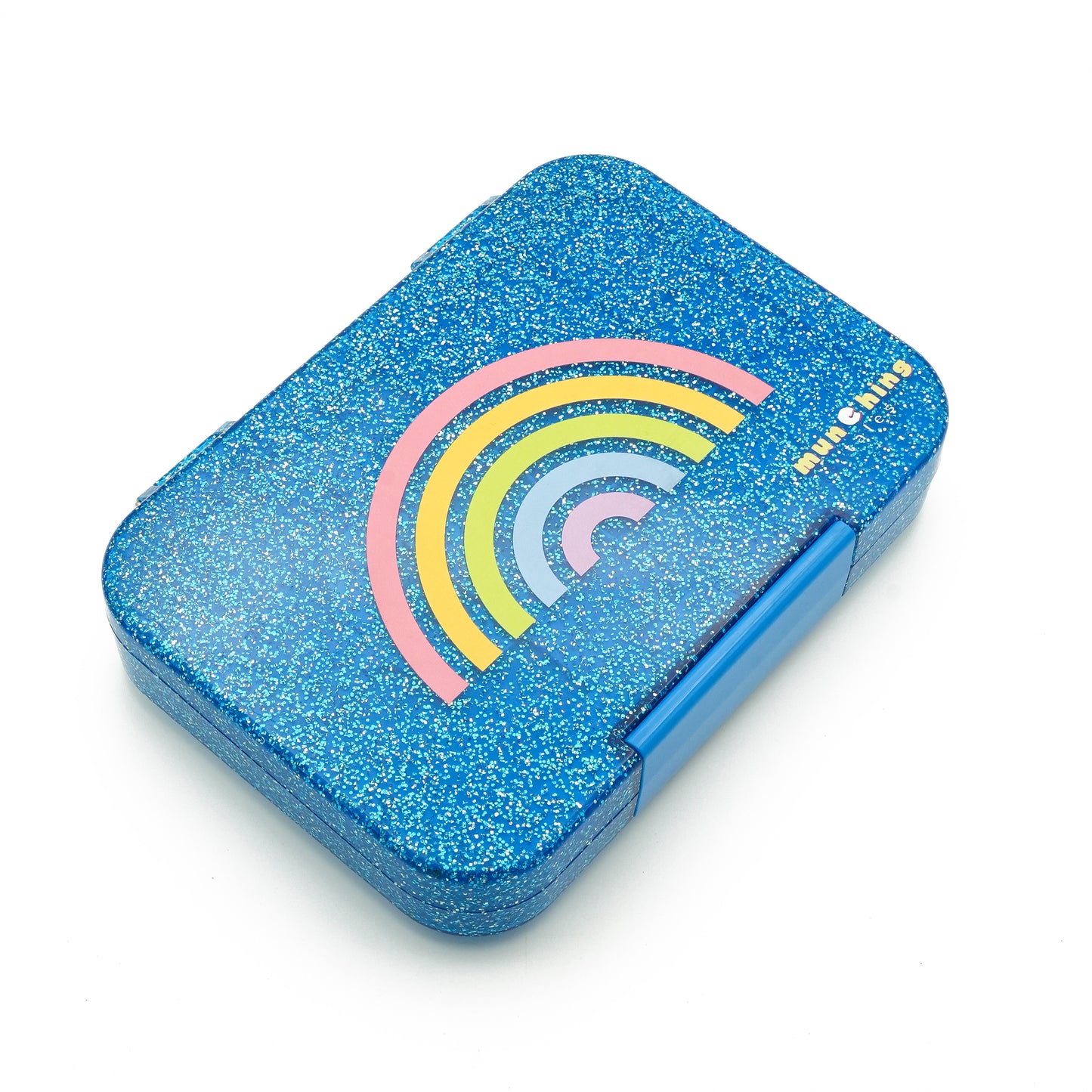 Leakproof Bento Box – Glitter Rainbow Blue (Medium)