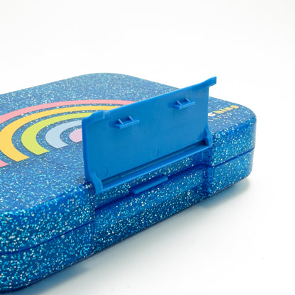 Leakproof Bento Box – Glitter Rainbow Blue (Medium)