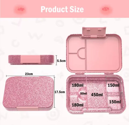 Leakproof Bento Box – Glitter Pink (Large)