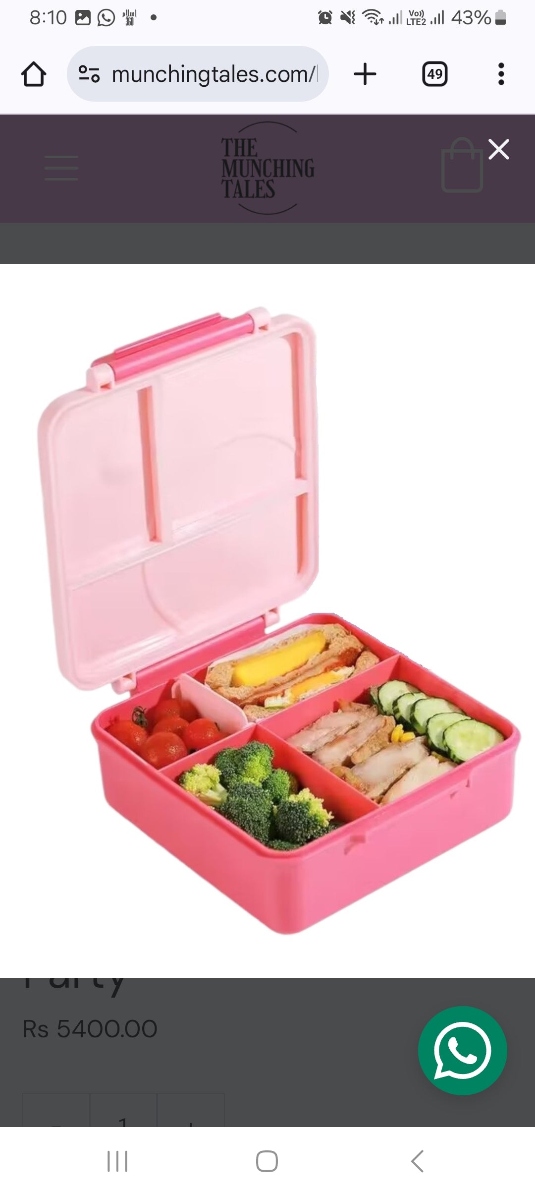 Leakproof Bento Box - Magical Party with Insulated Steel Container (Large)