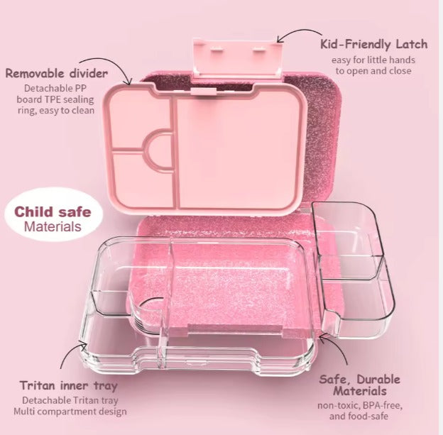 Leakproof Bento Box – Glitter Pink (Large)